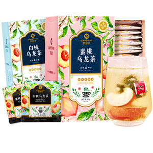 蜜桃白桃乌龙茶绿茶花茶组合养生茶叶水花果茶包冷泡茶袋泡茶小包