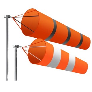 风向标户外不锈钢耐用性风向袋加厚防水荧光反光油田化工安检风袋