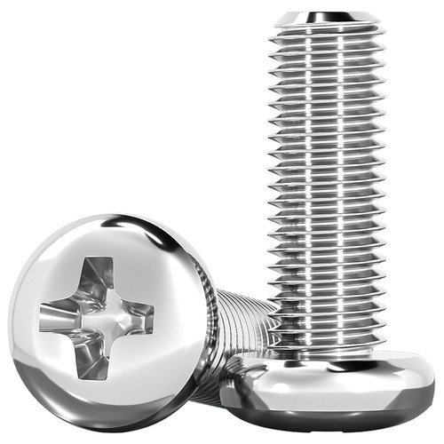 201不锈钢十字盘头螺丝钉圆头螺栓半圆头杆M2M2.5M3M4M5M6M8M10mm