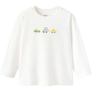 巴拉巴拉儿童长袖t恤宝宝纯棉白色打底衫春秋款童装男女童上衣潮t