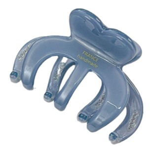 有氧天空蓝发饰合集｜韩系休闲蓝色格子香蕉夹竖式防滑高马尾发夹