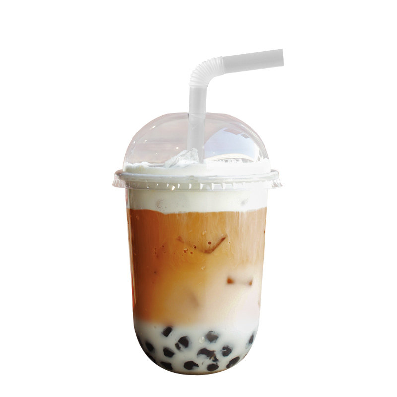u型一次性带盖脏脏定制奶茶杯子