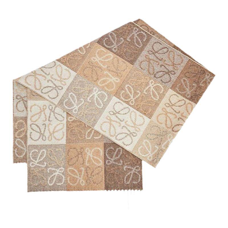 1h可退 欧洲直邮LOEWE罗意威  ANAGRAM系列 双色棋盘格围巾秋