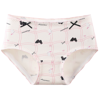 纯棉内裤女生10a抗菌桑蚕丝裆2025新款甜美少女无痕三角裤夏薄款