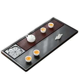 茶盘家用天然乌金石电木办公客厅2025新款茶台新中式轻奢高端茶海