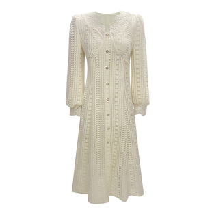 AM NANA法式加绒长裙连衣裙女初恋裙打底显瘦气质温柔风长裙子