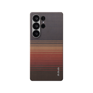 PITAKA适用新款三星s25ultra手机壳超薄凯夫拉磁吸保护套GalaxyS25防摔S25+碳纤维纹保护壳日落月升编织壳男