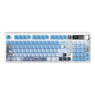 黑爵AK980绫波丽无线机械键盘可爱女生热插拔套件电竞游戏EVA联名