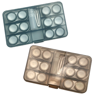 美瞳收纳盒多副装ins风高级感大容量隐形眼镜便携透明护理伴侣盒