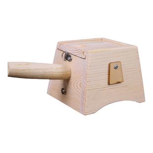 木制单柱单孔艾灸盒足三里膝盖关节颈椎全身通用随身灸家用盒子