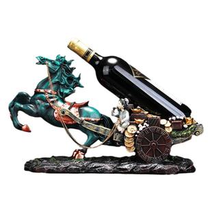 马到成功轻奢创意红酒架酒柜摆件乔迁新居礼品葡萄酒装饰品餐边柜