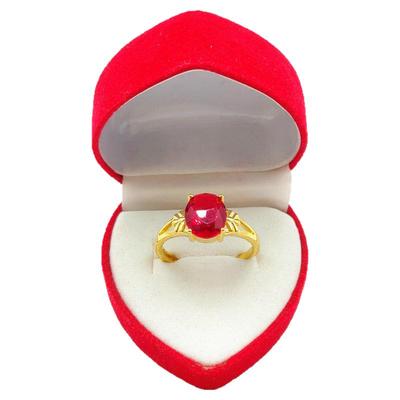 红宝石黄金戒指女款饰品开口