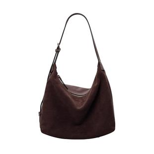 SADI萨迪植鞣皮hobo腋下包包女牛皮休闲通勤单肩包小号真皮饺子包