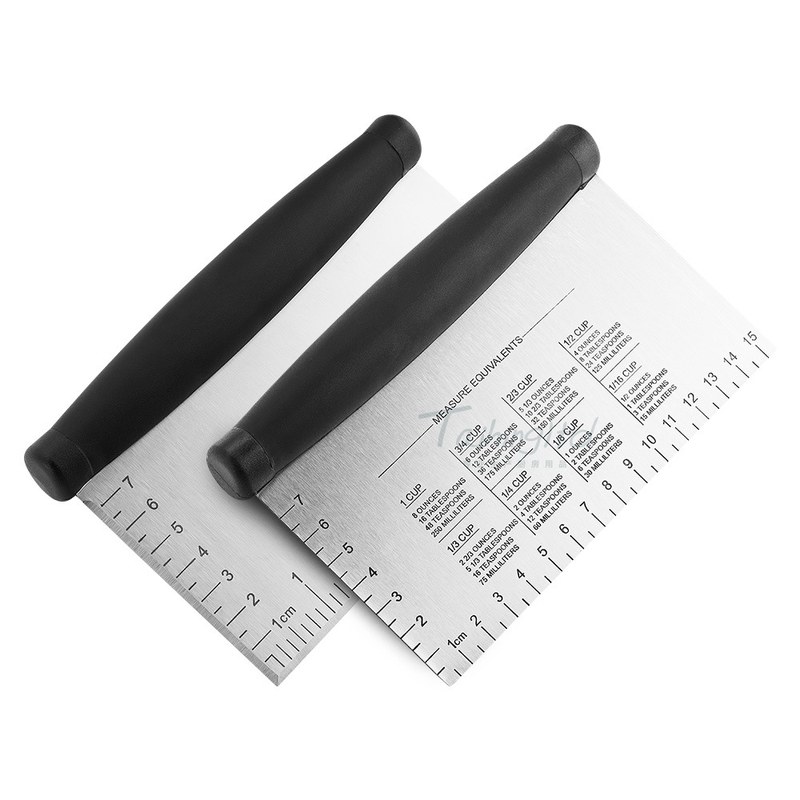 烘焙工具不锈钢刮面板面团加厚切手柄刻度切面双面升级刀