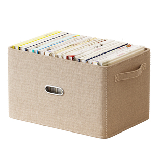 书籍收纳箱装书本箱子学生教室书箱可折叠宿舍大储存箱文件整理箱