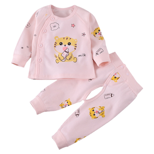 婴儿秋衣秋裤套装纯棉早春秋装小月龄宝宝衣服分体上衣裤子两件套