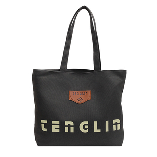 日系帆布包大容量包包女2025新款潮手提袋休闲简约单肩通勤托特包