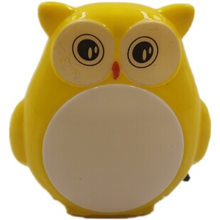 可爱猫头鹰礼品小夜灯LED插电开关插座节能灯喂奶灯卧室床头白光