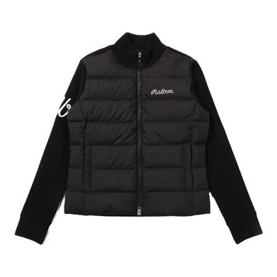 2024冬季新款韩国malbon高尔夫服装女高领拉链羽绒服针织开衫外套