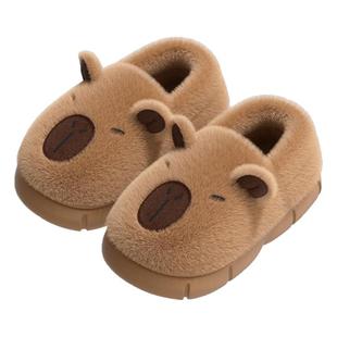 儿童棉拖鞋男女童秋冬季新款室内家居外穿防滑加绒保暖包跟棉拖鞋