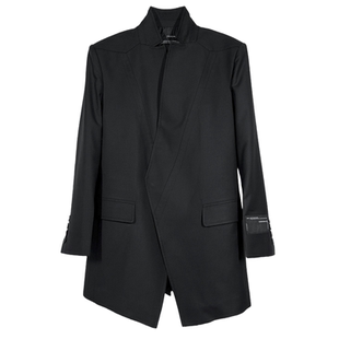 CHAUNK废土先锋暗黑julius风解构修身几何毛料黑色西装外套中性潮