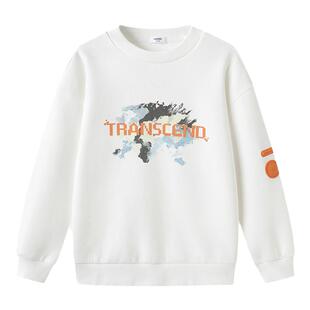 巴拉巴拉男童卫衣儿童宽松白色上衣春秋款童装中大童男孩打底衫潮