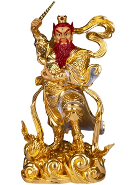 王灵官神像护法王天君雷火神纯铜
