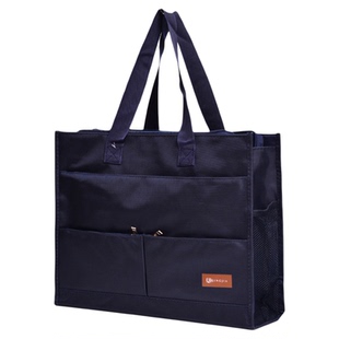 青佳新款横版学生手提袋结实初中拎书袋补课包补习袋高中手提包男