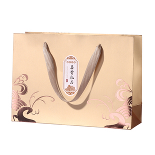 滋补品通用手提袋礼袋干货土特产金线莲鱼胶菌菇手拎礼品袋纸袋子