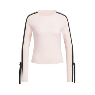 adidas阿迪达斯女子修身内搭三条纹舞动运动休闲长袖T恤 KG3860