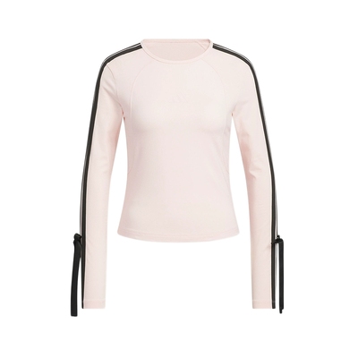 adidas阿迪达斯女子修身内搭三条纹舞动运动休闲长袖T恤 KG3860