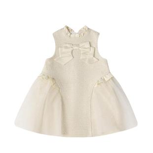 笛莎官方童装女童连衣裙冬季新款小童女孩儿童洋气保暖香风背心裙