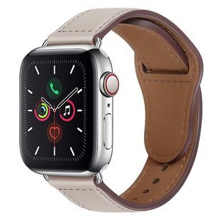 适用iwatch10表带apple watch9真皮表带苹果手表带男女iwatch8/7/6/5代45通用46mm45series潮新透气表带42mm