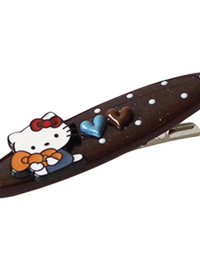 川野法式爱心小猫字母发夹
