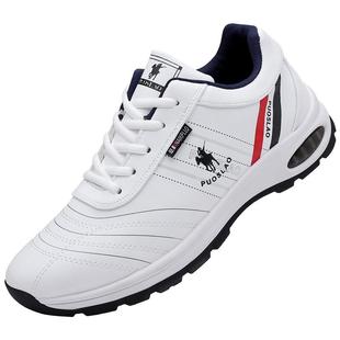PUOSLAO男鞋男士尖头运动鞋时尚百搭旅游休闲鞋健步跑步鞋小白鞋