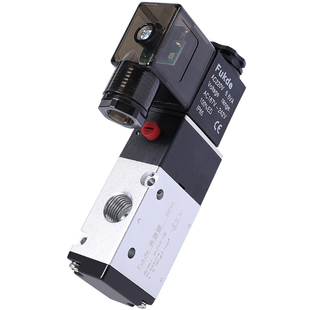3V210-08气动电磁电阀一进一出24V二位三通220V气阀开关12v控制阀