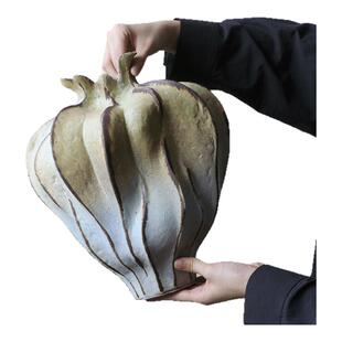 高级感陶瓷花瓶景德镇摆件客厅插花小众侘寂风花器中式艺术风创意