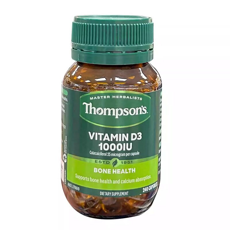 新西兰直邮Thompson's汤普森维生素D3 补充VD钙吸收高含量240粒