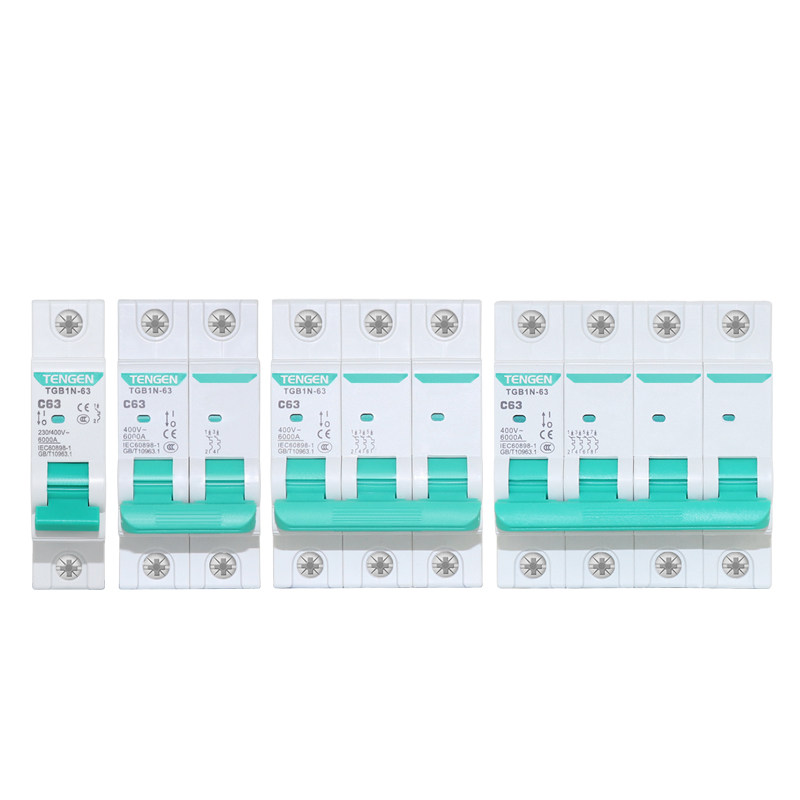 TENGEN天正TGB1N空气开关家用小型断路器保护器2P电闸3P断电开关