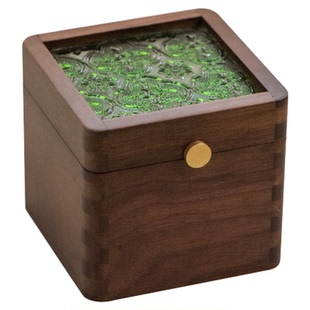 文玩收纳盒核桃玉米高档精致黑胡桃实木首饰盒小盒子茶室茶道配件