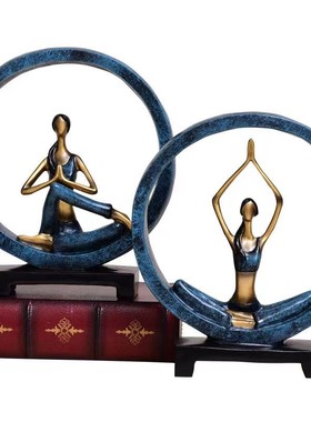 禅意少女瑜伽体式摆件瑜伽馆装饰