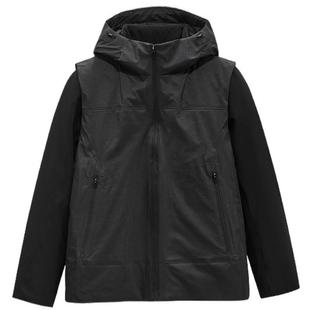 [两件套]九牧王短款羽绒服冬季保暖80白鹅绒连帽羽绒马甲男士外套