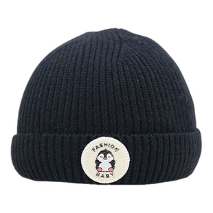 带内衬婴儿帽子小月龄宝宝针织帽秋冬季外出新生儿毛线帽3到6个月