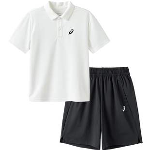 亚瑟士童装2026夏季新款儿童速干短袖polo衫男童运动短裤针织套装