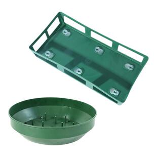 花泥托盘塑料插花针盘长方形针盘插花底座圆形针盘婚车装饰会议室