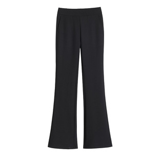 微喇叭裤子女春秋薄款2026新款西装垂感休闲九分阔腿直筒夏季女裤