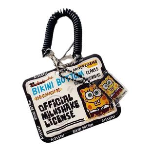 海绵宝宝名片卡通卡套可爱便携学生饭卡地铁门禁卡收纳交通卡胸卡