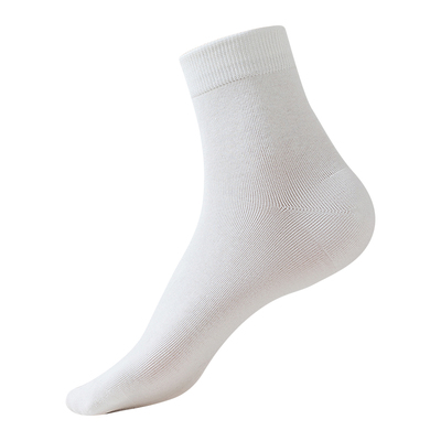 袜子女中筒抗菌防臭纯色棉袜