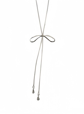 日韩风蝴蝶结飘带蛇骨链女款项链