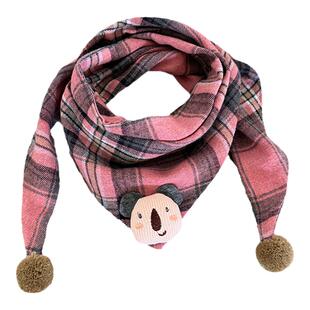 宝宝围巾秋冬保暖儿童围脖男童女童可爱春秋薄款纯棉三角巾脖套潮